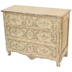 Painted Louis XV Provincial Commode Made by Baker