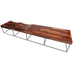 Jorge Zalszupin 1960er Brasilianisches Parkett Jacaranda 102 Bank