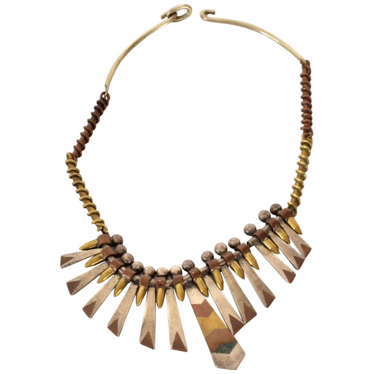Midcentury Mexican Modernist Reversible Necklace For Sale at 1stDibs