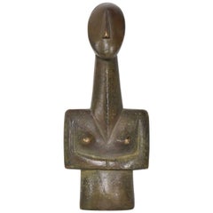 Modern Bronze Sculpture "Fertility Goddess Statue" Giacometti Style