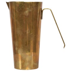 Mid-Century Modern Brass Pitcher Lino Sabattini