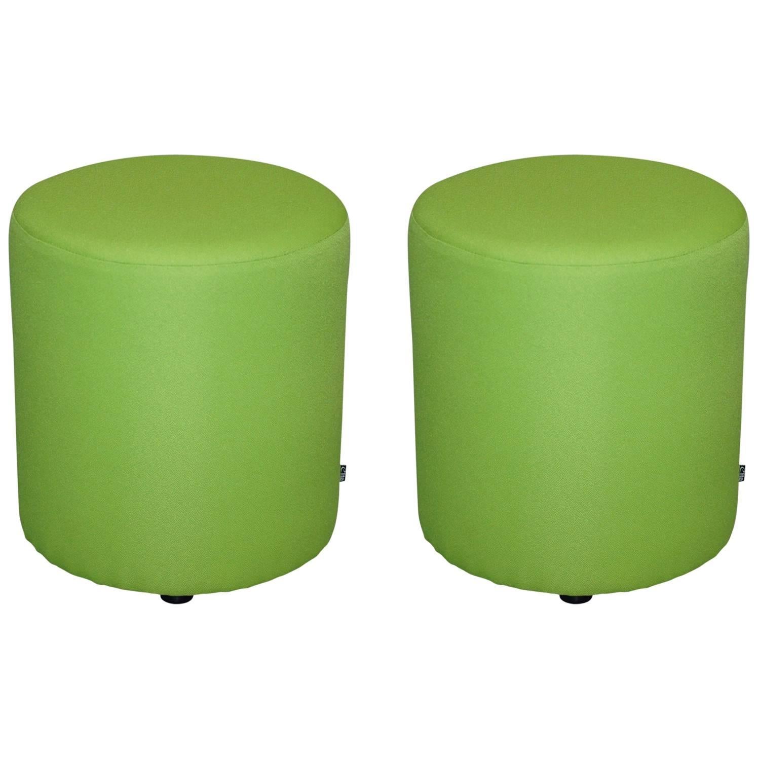 Pair of Elite Lime Green Segment Stools Great Contemporary Bench Pieces