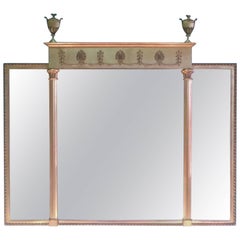 Edwardian Adam Revival Overmantel Mirror