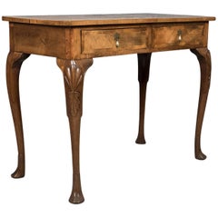 Edwardian Antique Side Table with Drawers, English, Walnut, circa 1910