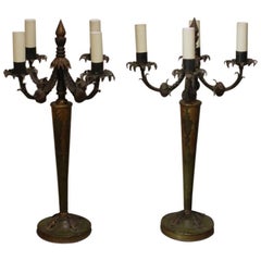 Pair of 1930s Italian Painted Table Lamps