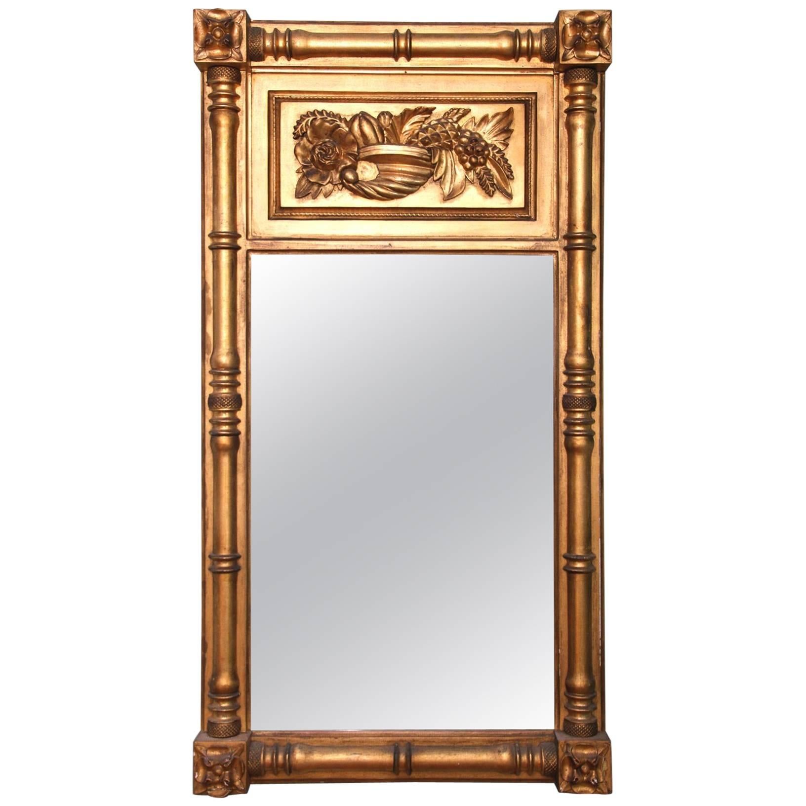 Boston Federal Gilt Gesso Mirror For Sale