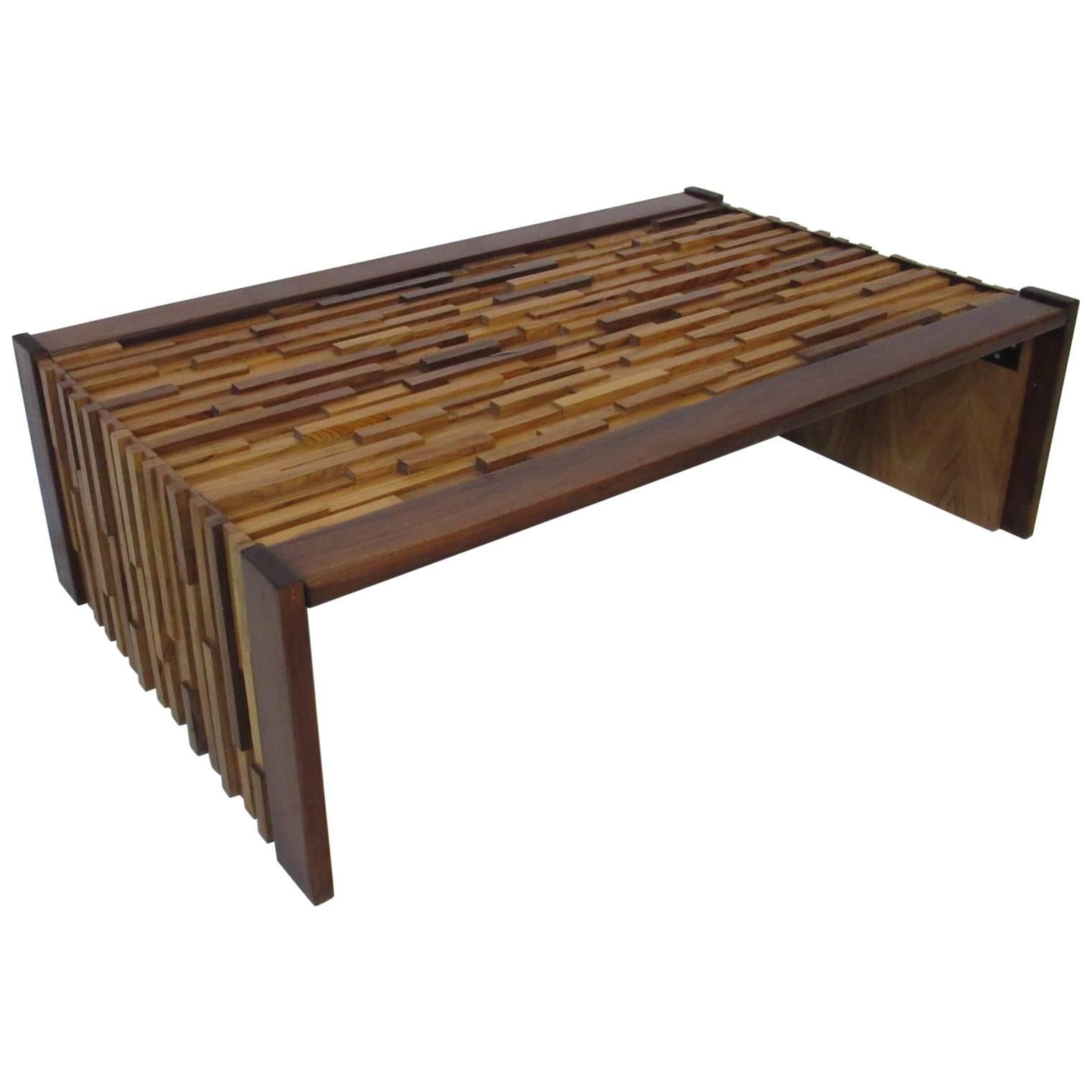 Percival Lafer Brazilian Rosewood Folding Coffee Table