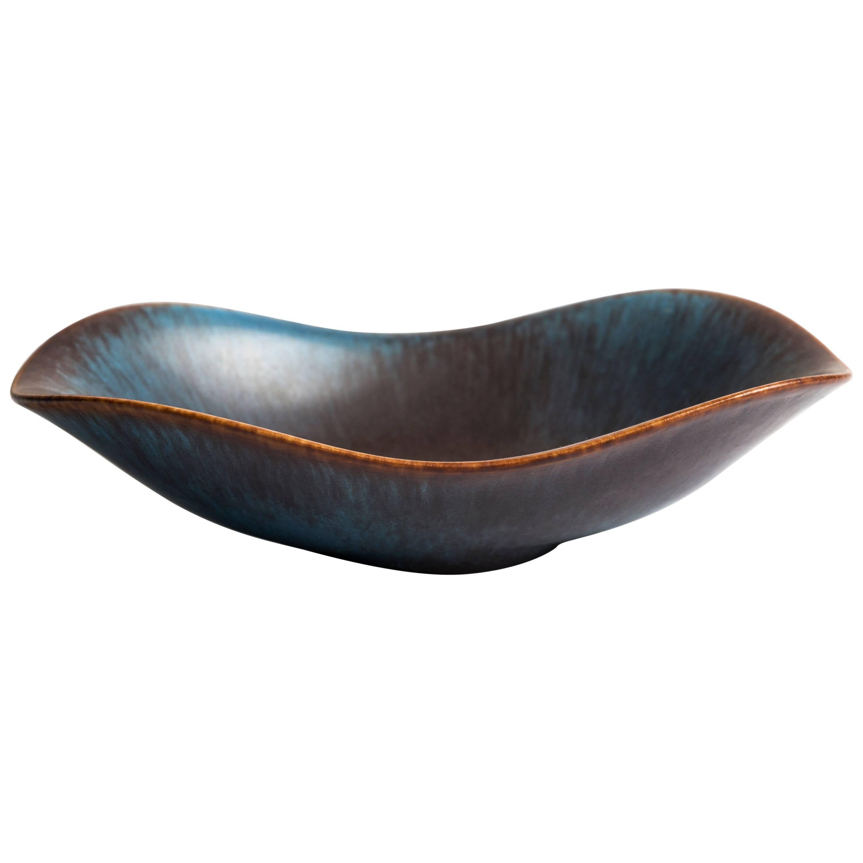 Gunnar Nylund Stoneware Bowl for Rörstrand, Midcentury Scandinavian Ceramics For Sale