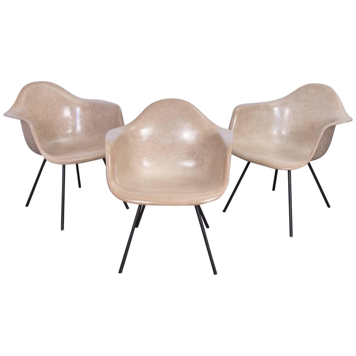 Second Generation Greige Eames Fiberglass Armshell Chair