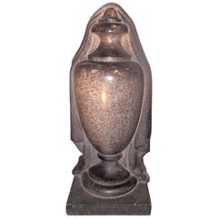 Carved Granite Garden Urn