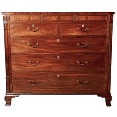 Large William IV  Flame Mahogany Chest of Drawers