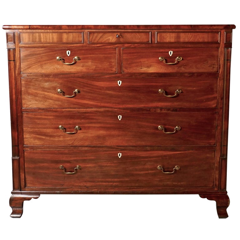 Large William Iv Flame Mahogany Chest Of Drawers For Sale At 1stdibs