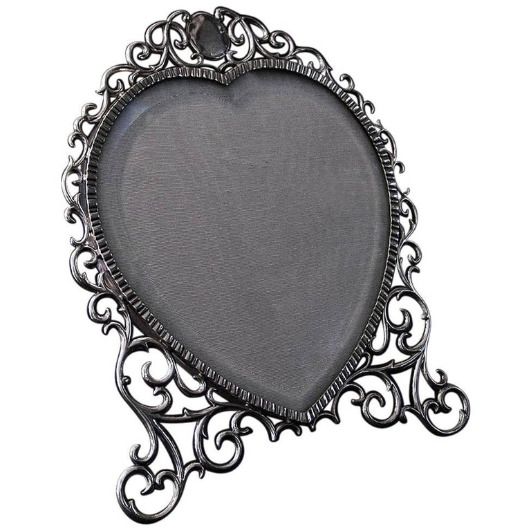Quality Small Antique Heart Shaped Photograph Frame, circa 1880 For