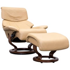 Ekornes Stressless Designer Spirit Chair Ocre Brown Leather Relax Function Couch