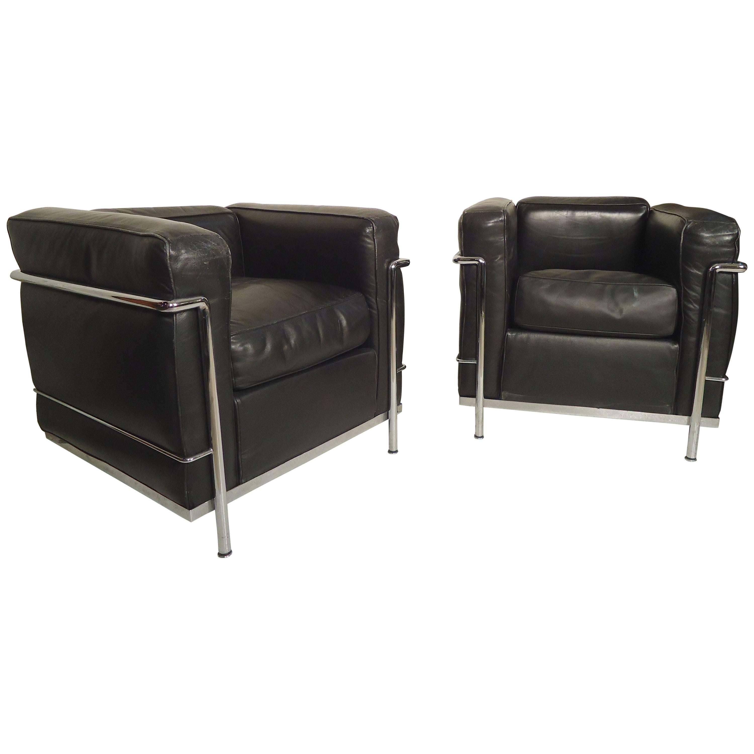 Le Corbusier Lounge Chairs by Cassina