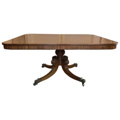 Sheraton Mahogany Tilt Top Pedestal Dining Table, circa 1820