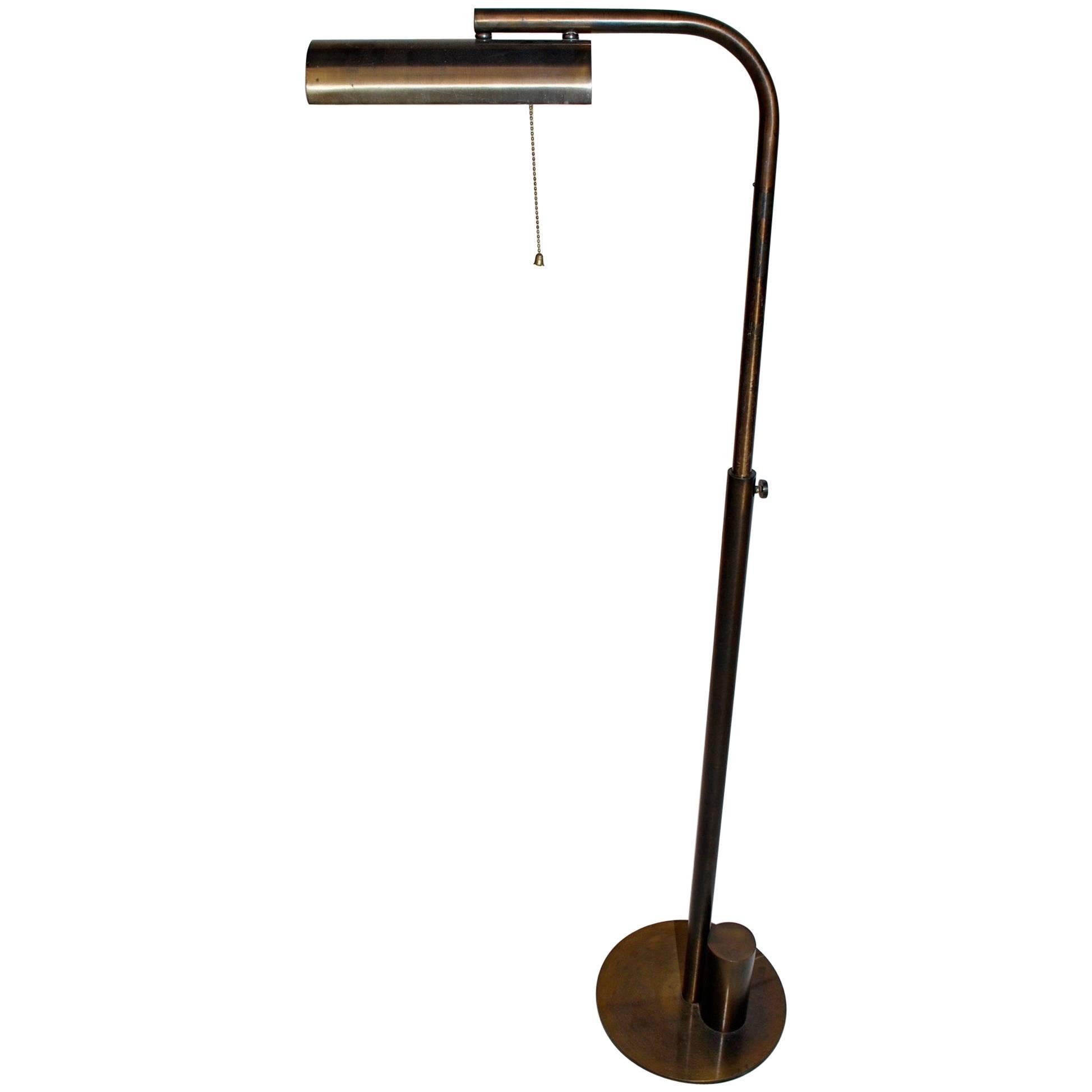 Charles et Fils Bronze with Silvered Finish Lady Floor Lamp at 1stDibs