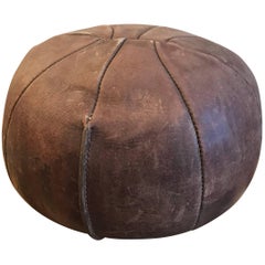 Vintage Leather Medicine Ball J. E. Porter Corp, 1950s