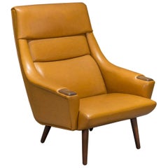 High Back Danish Modern Lounge Chair