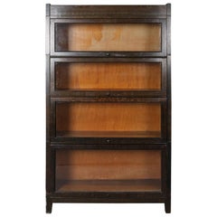 Vintage Arts and Crafts Mission Oak Four-Stack Barrister Bookcase, 20th Century