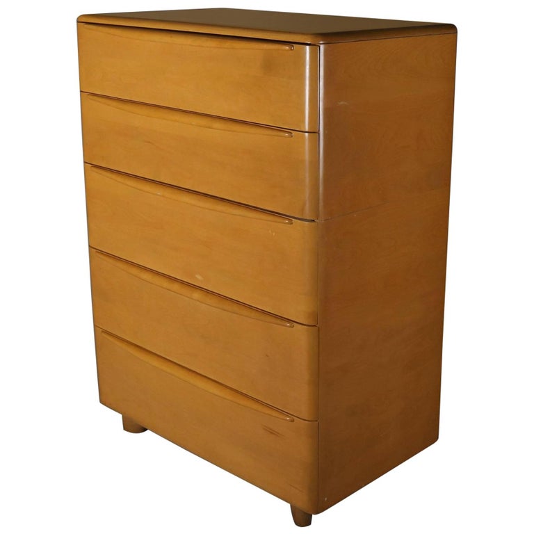 MidCentury Modern HeywoodWakefield Encore Yellow Birch FiveDrawer