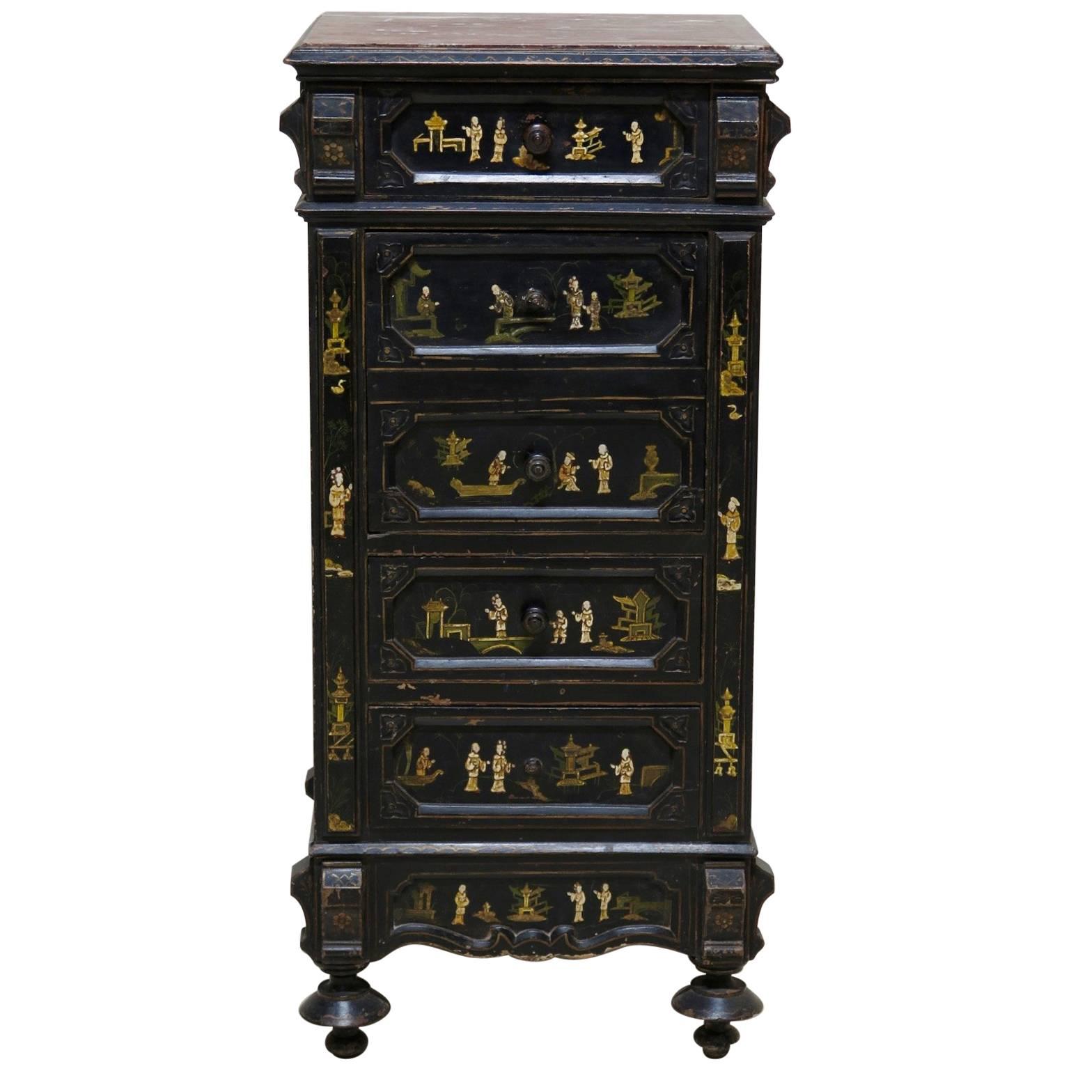 Napoleon III Chinoiserie Cabinet, France, circa 1880s For Sale
