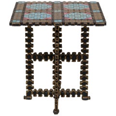 Vintage Pair of "Puzzle" Side Tables, France, circa 1950s