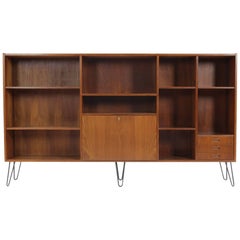 Large Upcycled Midcentury Danish Teak Bookcase Large Upcycled Midcentury Danish Teak Bookcase