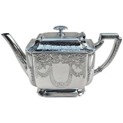 Victorian Silver Batchelor’s Teapot By Atkin Brothers of Sheffield 1895