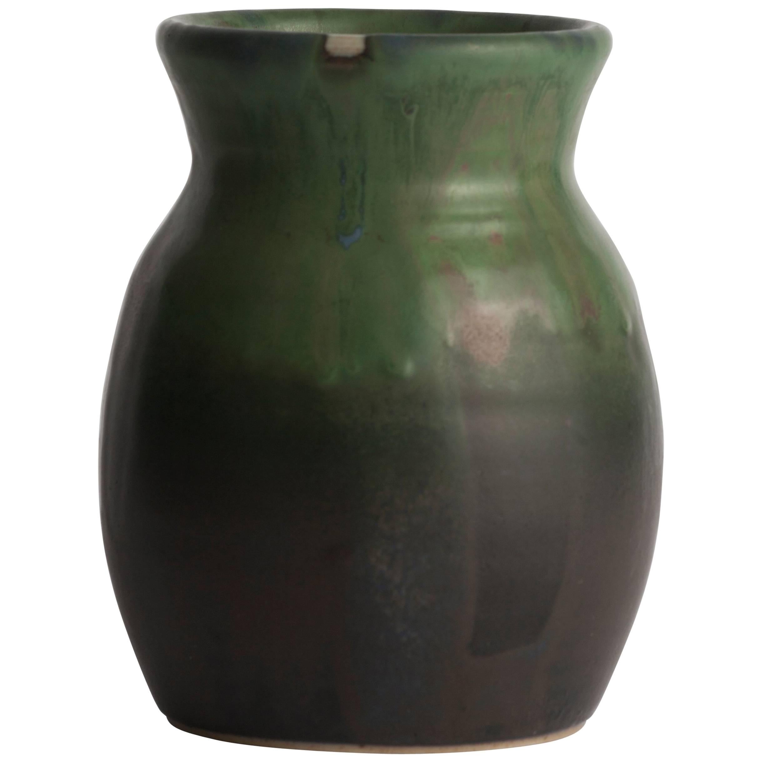 Green Vase Designed by Jens Peter Dahl Jensen For Sale