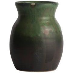 Antique Green Vase Designed by Jens Peter Dahl Jensen