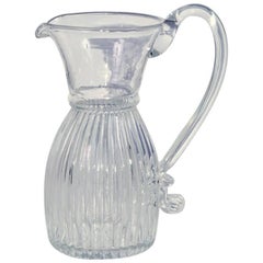 Antique Pairpoint Handblown Clear Glass Pitcher