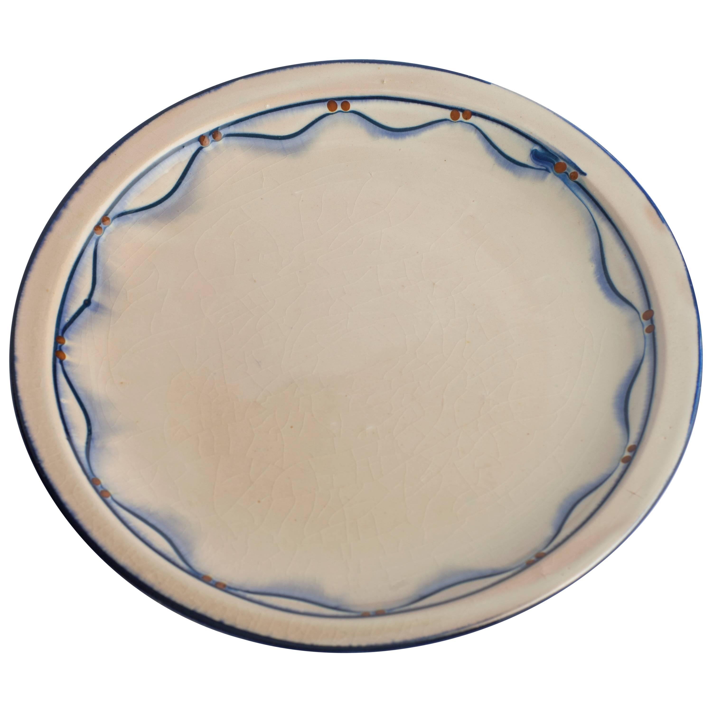 Handmade Enameled Plate For Sale