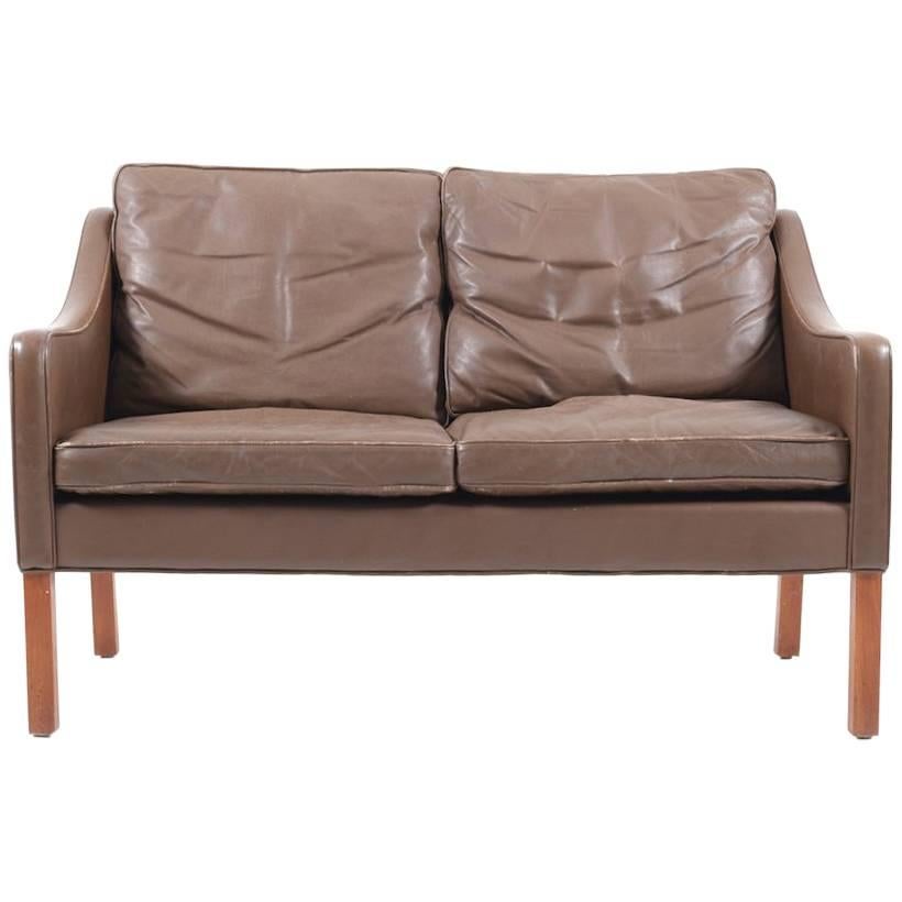 Leather Sofa 2208 by Børge Mogensen For Sale