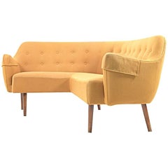 Rare and Early Danish Corner Sofa 1940-1950s