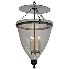 Antique Large Early Neoclassical Hand Blown Lantern, London, circa 1790