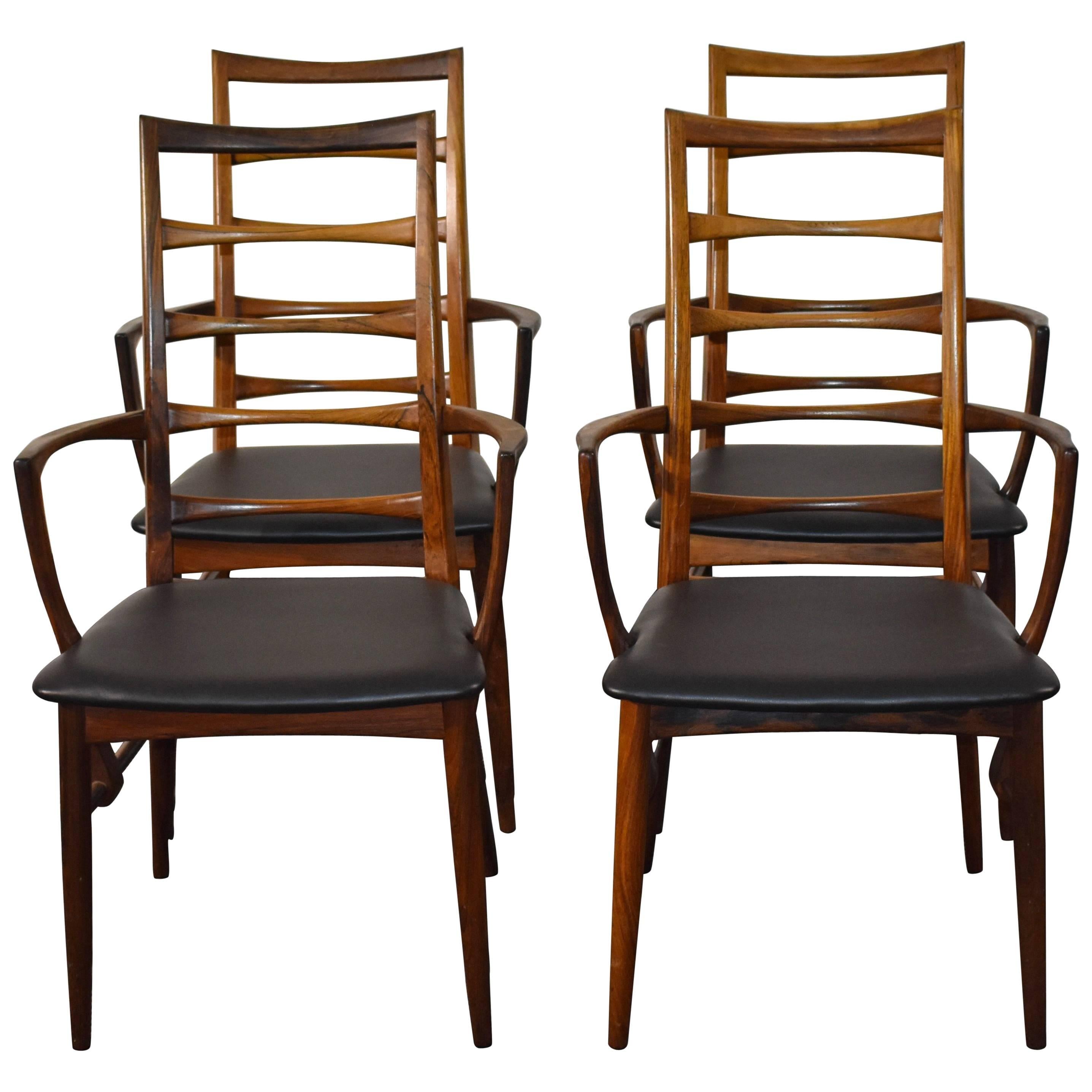 Niels Kofoed Lis Armchairs in Rosewood, 1950s, Mid-Century Modern For Sale