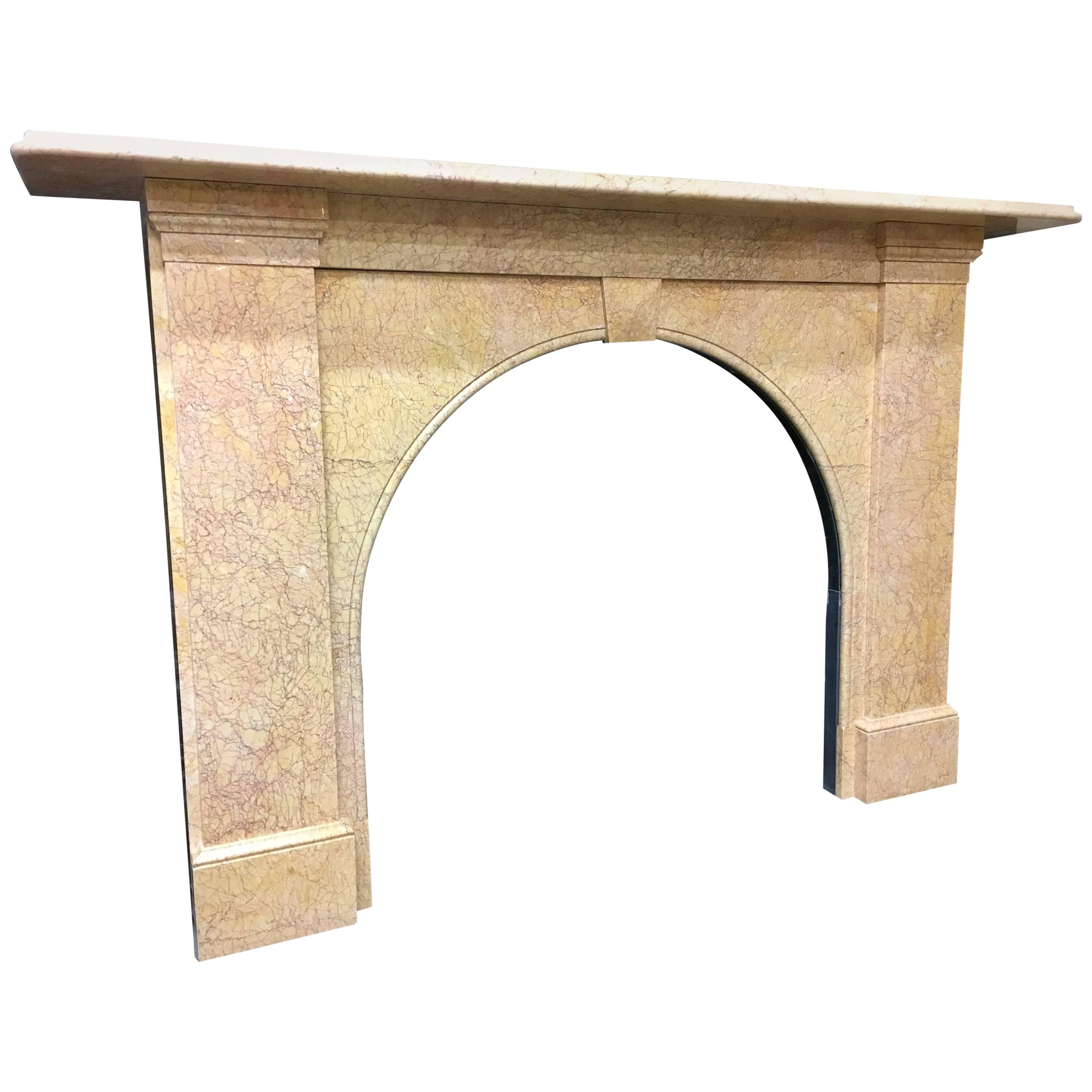 Antique Victorian Arch Fireplace Surround For Sale
