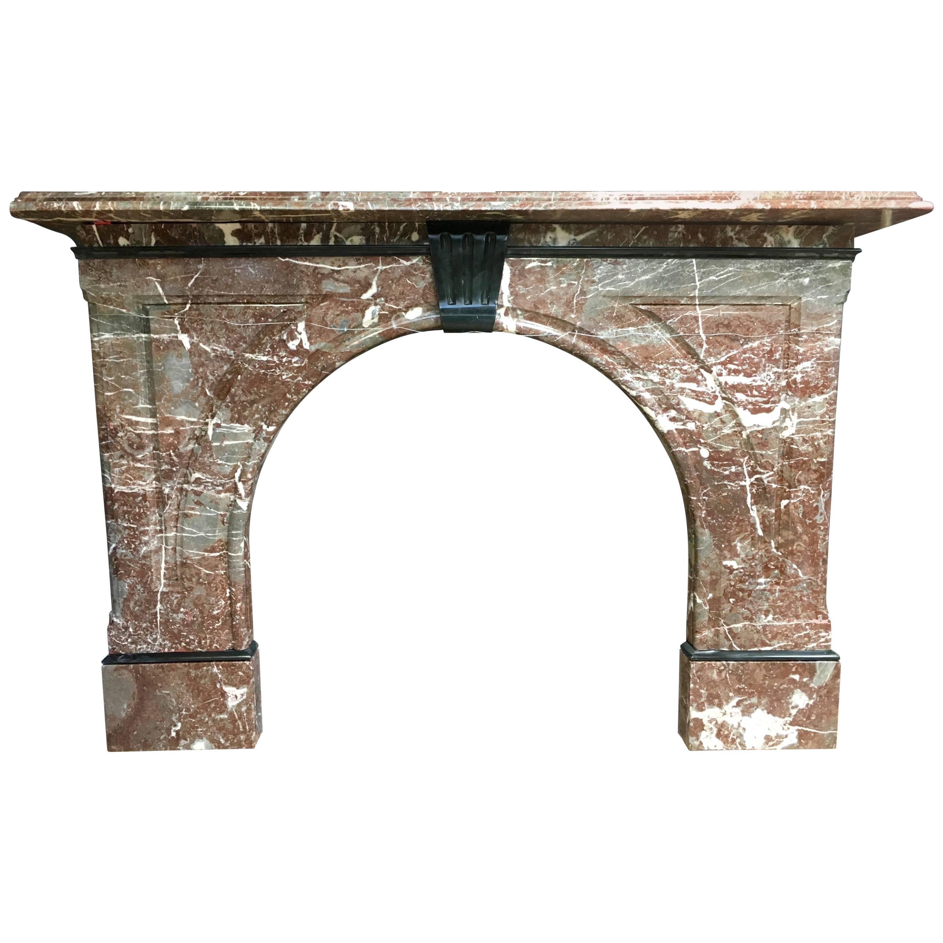 Antique Victorian Arched Fireplace Surround