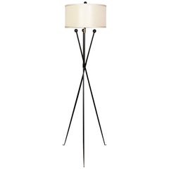 Hand Forged Iron Tripod Floor Lamp