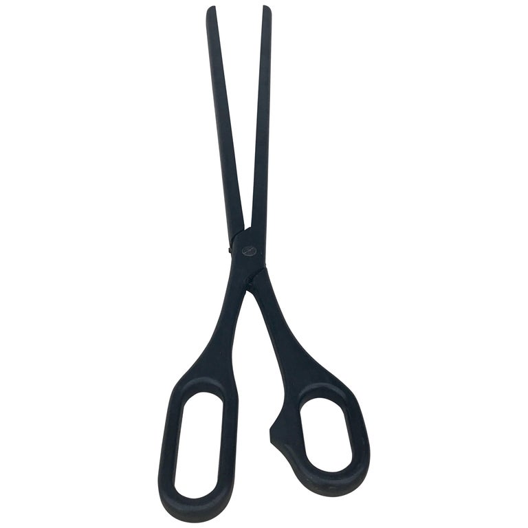 Folk Art Giant Metal Scissors Industrial Store Display Sign For Sale at