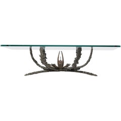 Daniel Gluck Brutalist Coffee Table in Bronze and Iron