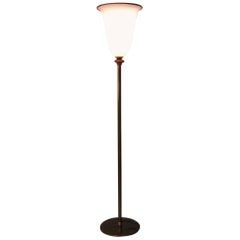 Borovier and Toso Art Glass Floor Lamp Torchiere