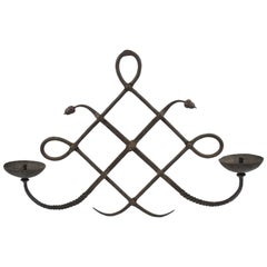 Italian Wrought Iron Wall Candleholder Sconce by Modarchitectura