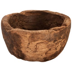 Rustic Handhewn Wooden Bowl, Java, Mid-20th Century