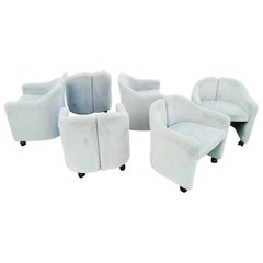 Set of Six Eugenio Gerli "142" Chairs, 1970s, Italy