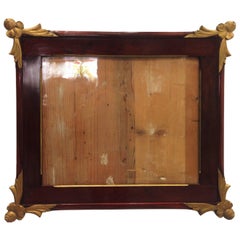 19th Empire Style Rectangular Frame with Bronze Mounts in the Corners