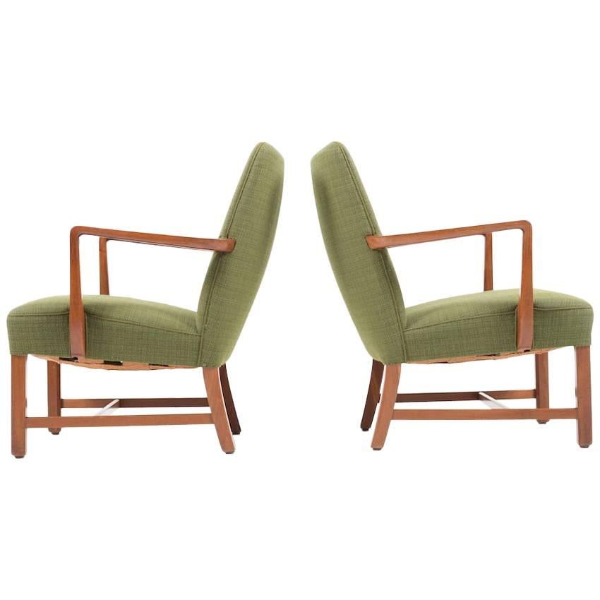 Set of Early Danish Lounge Chairs Probably by Jacob Kjaer, 1930s-1940s
