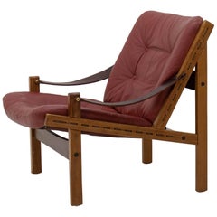 Hunter Lounge Chair von Torbjørn Afdal für Bruksbo Norwegen:: 1950er Jahre