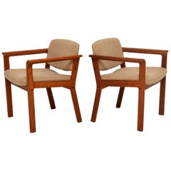 1960s Pair of Danish Teak Vintage Armchairs by Erik Kirkegaard